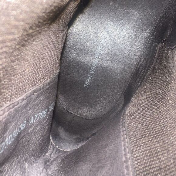 John Varvatos $698 Amsterdam Brown Leather Ankle Boots Size 13 Slip On - Picture 10 of 15